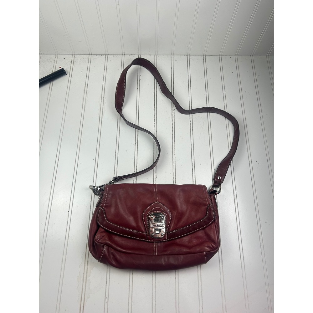 Sophia Caperelli Vintage Y2K 2000's Red Genuine Leather Small Shoulder Handbag - Picture 2 of 14